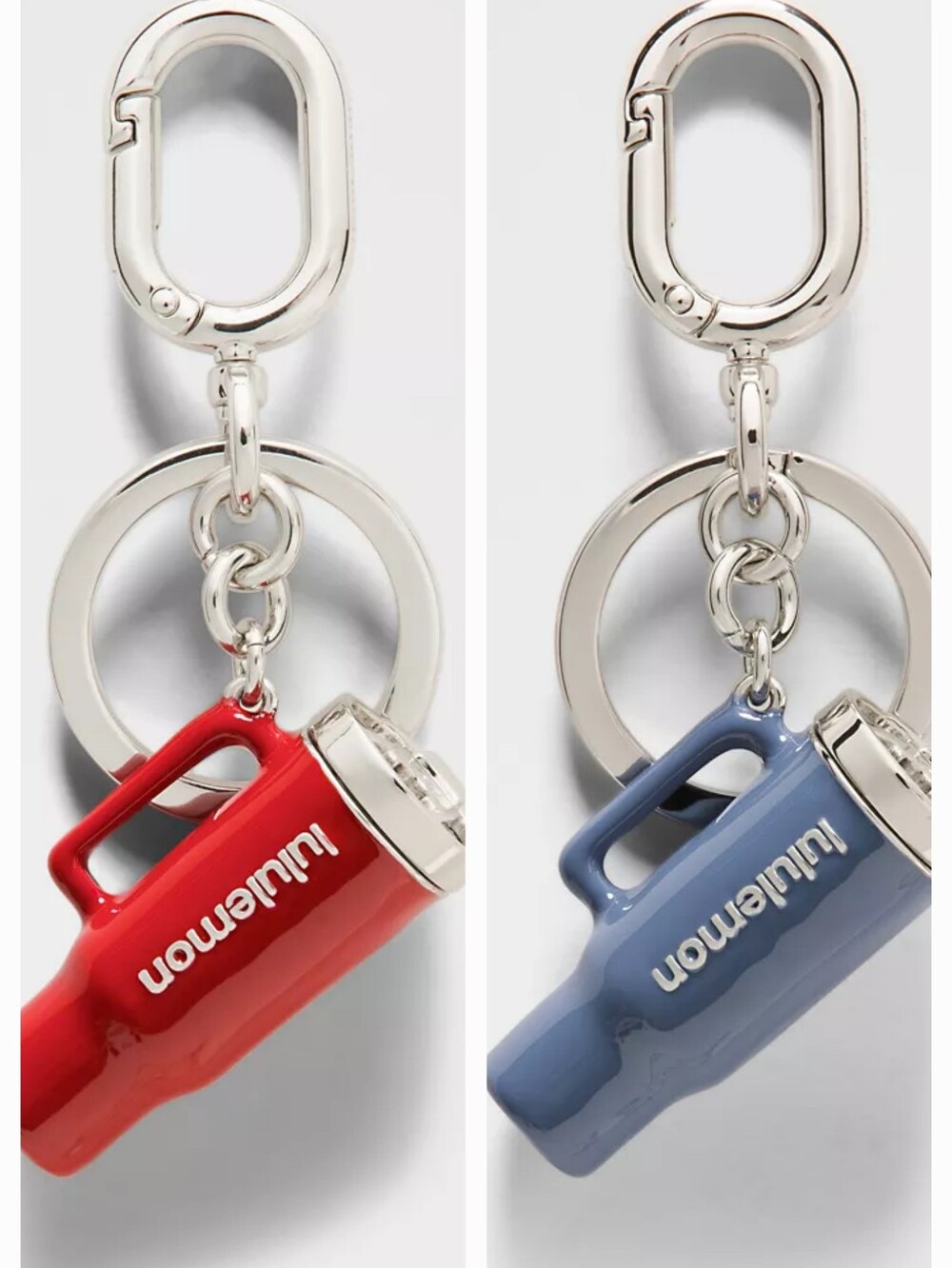 Lululemon Mini Tumbler Keychain Bag Charm - You Choose Oxford Red or Prep Blue